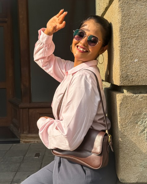 Eleanor Tailored Shirt- Rose Étoile