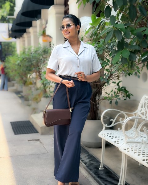 Whisper Light Crop Top - Misty Blue