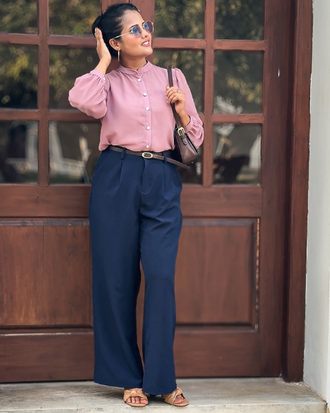 Silk Aura Blouse _ Dusky Pink