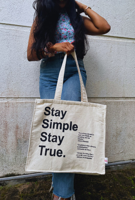 Stay Simple Organized Tote bag