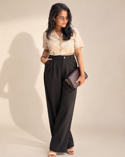 Ivory Petal crop top