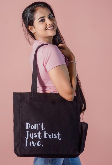 Live your life Normal tote