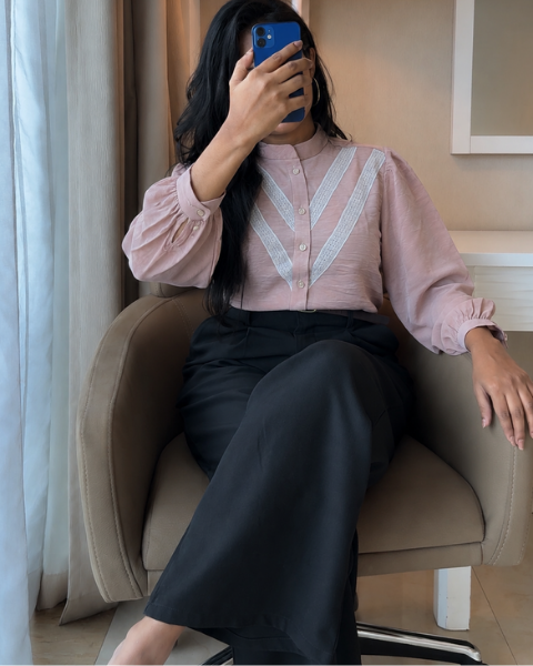 Silk Aura Blouse _ RoyalPink